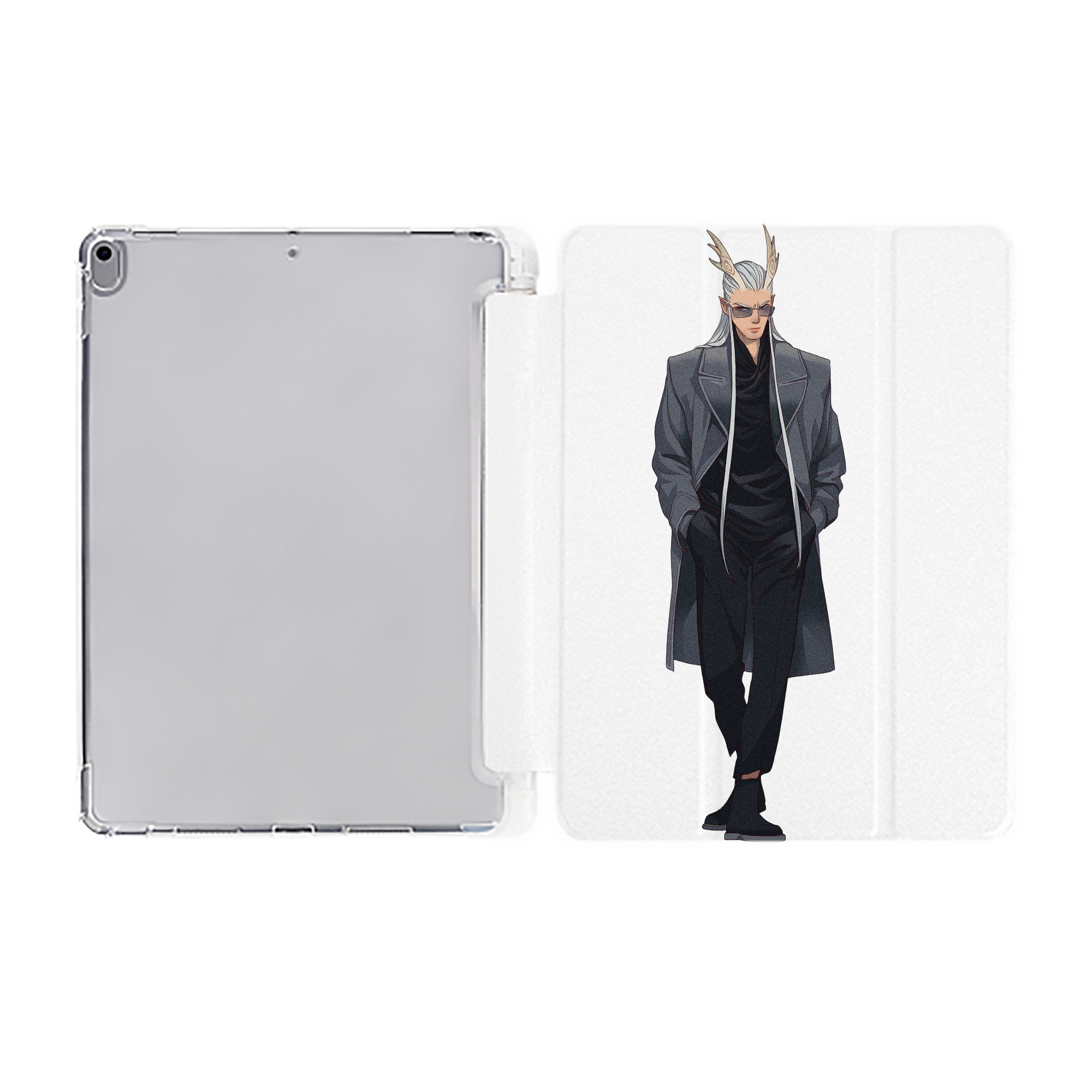 （画像用） Ne Zha 2 ナタ 魔童の大暴れ IPad ケース ペン収納付き 三つ折りスタンド PUレザー×シリコン 対応機種9.5/10.5/10.9インチ